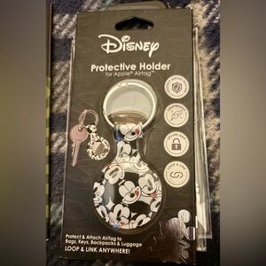 NWT Disney Mickey Mouse Black and White AirTag Holder